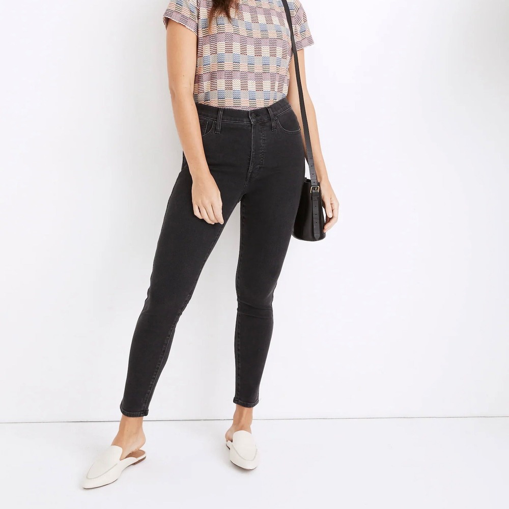 Madewell Starkey Black 10" High-Rise Skinny Jeans Size 29